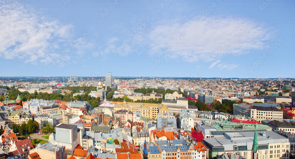 Panoramic view of the city. Riga, Latvia
