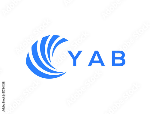 YAB Flat accounting logo design on white background. YAB creative initials Growth graph letter logo concept. YAB business finance logo design.
 photo