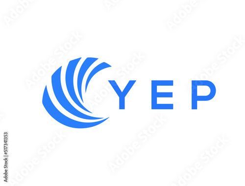 YEP Flat accounting logo design on white background. YEP creative initials Growth graph letter logo concept. YEP business finance logo design.
