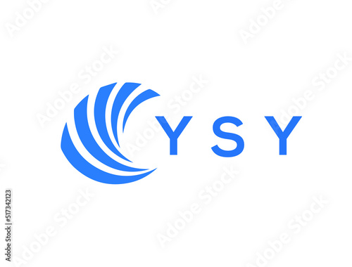 YSY Flat accounting logo design on white background. YSY creative initials Growth graph letter logo concept. YSY business finance logo design.
 photo