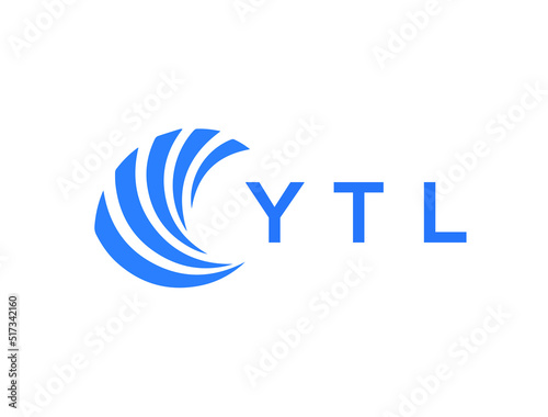 YTL Flat accounting logo design on white background. YTL creative initials Growth graph letter logo concept. YTL business finance logo design.
 photo