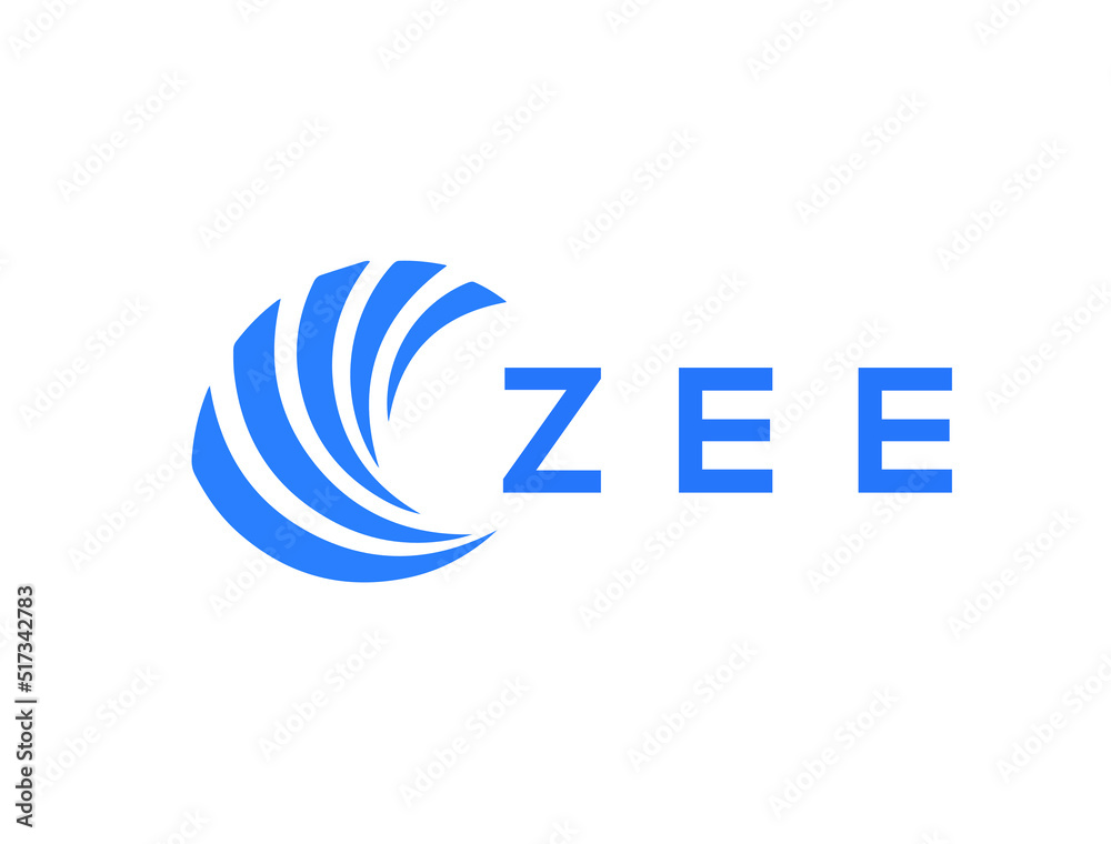 ZEE Flat accounting logo design on white background. ZEE creative initials Growth graph letter logo concept. ZEE business finance logo design.
