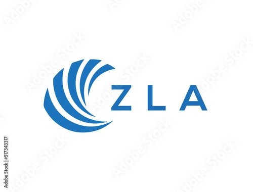 ZLA Flat accounting logo design on white background. ZLA creative initials Growth graph letter logo concept. ZLA business finance logo design.
