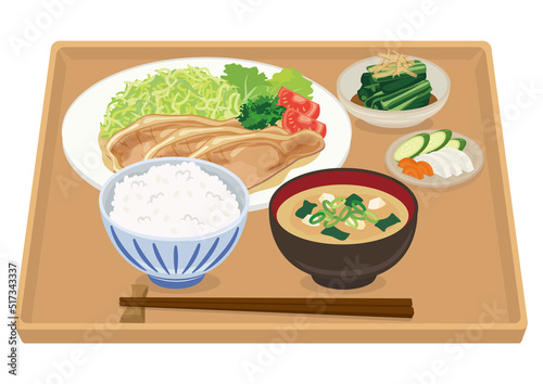 豚の生姜焼き定食　トレイあり