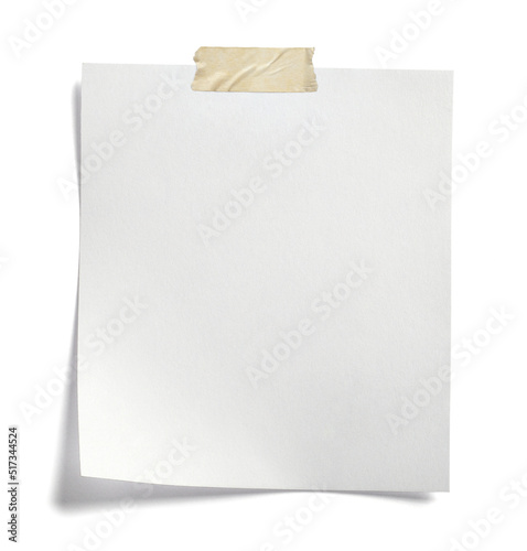 paper message note reminder blank background office business white empty page label adhesive tape