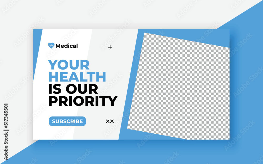 Medical healthcare youtube thumbnail and web banner template.Editable video thumbnail template Medical healthcare youtube thumbnail and web banner template.Editable video thumbnail template