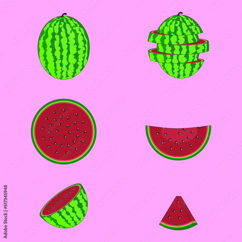 set of watermelon set of watermelon