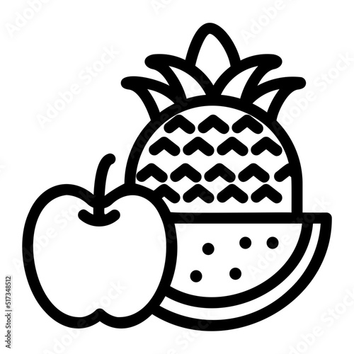 fruits line icon