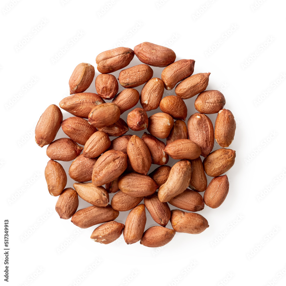 Heap of raw peeled peanuts isolated on a white background. Pile of organic groundnut or monkey nut cutout. Arachis hypogaea as edible seeds and oil crop concepts. Vegetarian snack. Heap of raw peeled peanuts isolated on a white background. Pile of organic groundnut or monkey nut cutout. Arachis hypogaea as edible seeds and oil crop concepts. Vegetarian snack.