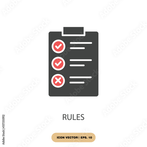 rules icons  symbol vector elements for infographic web