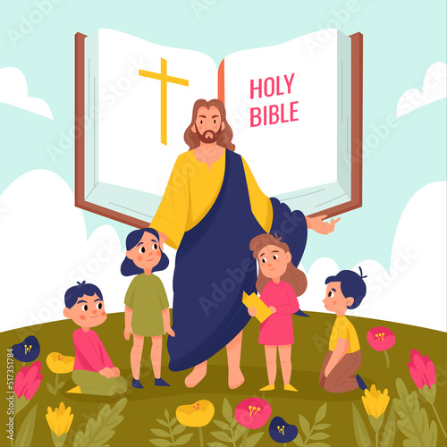Jesus And Kids Background