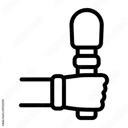 journalist line icon