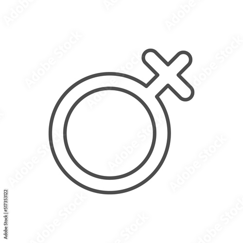 Female gender line outline icon