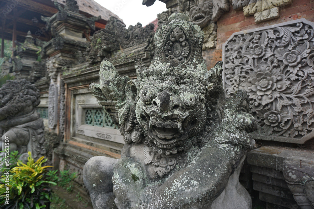 Close up view of the guard statue at Ubud Palace, Bali.Close up view of the guard statue at Ubud Palace, Bali.