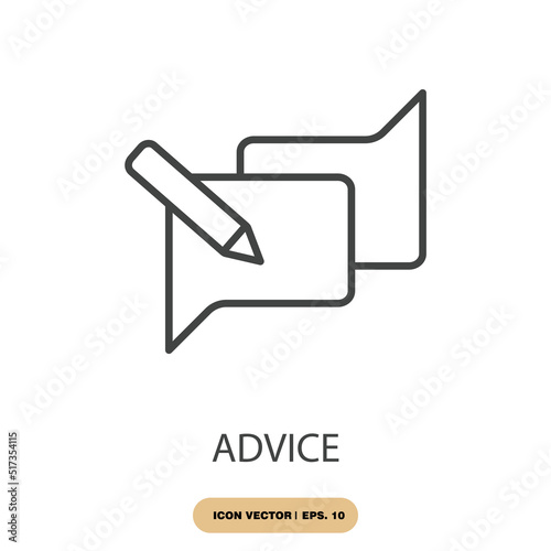 advice icons  symbol vector elements for infographic web