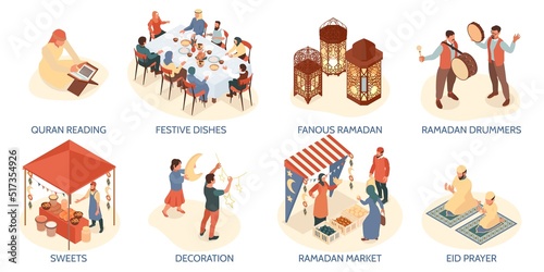 Ramadan Isometric Isolated Compositions