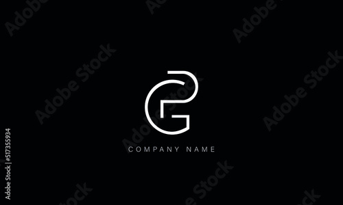 GP, PG Abstract Letters Logo Monogram