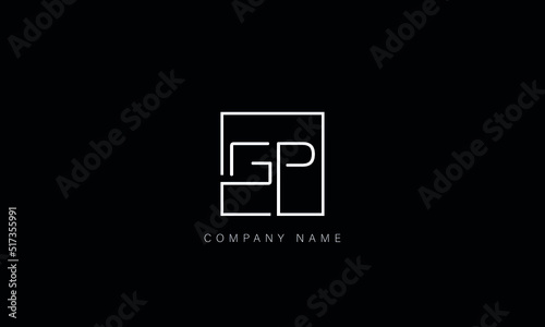 GP, PG Abstract Letters Logo Monogram
