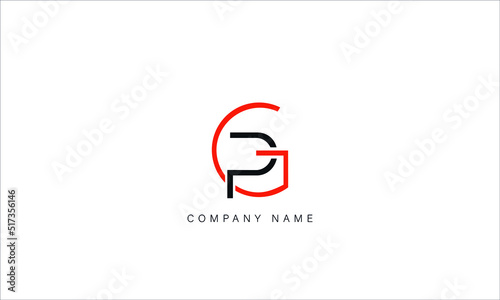 GP, PG Abstract Letters Logo Monogram