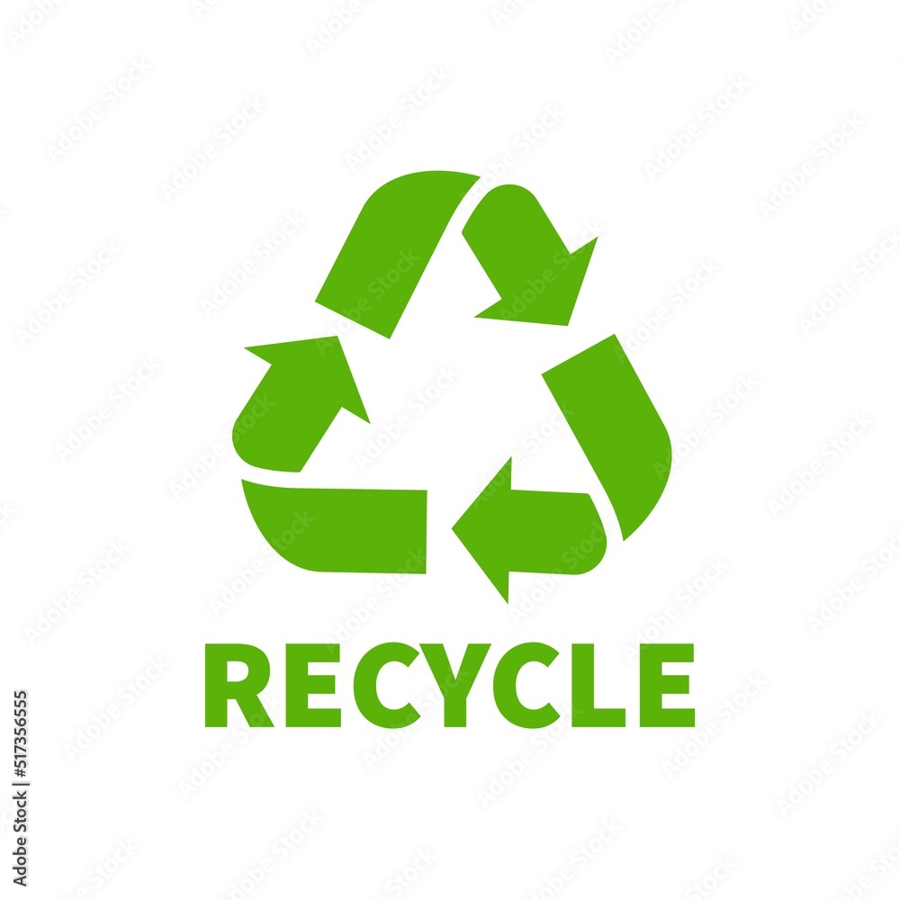 Recycle vector triangle arrow cycle icon. eco waste bin, organic package reuse or bio recycle arrows symbol Recycle vector triangle arrow cycle icon. eco waste bin, organic package reuse or bio recycle arrows symbol
