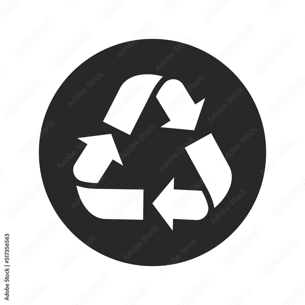 Recycle vector triangle arrow cycle icon. eco waste bin, organic package reuse or bio recycle arrows symbol Recycle vector triangle arrow cycle icon. eco waste bin, organic package reuse or bio recycle arrows symbol
