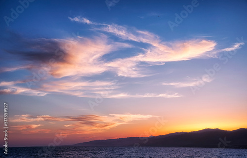 Santa Monica beach California sunset