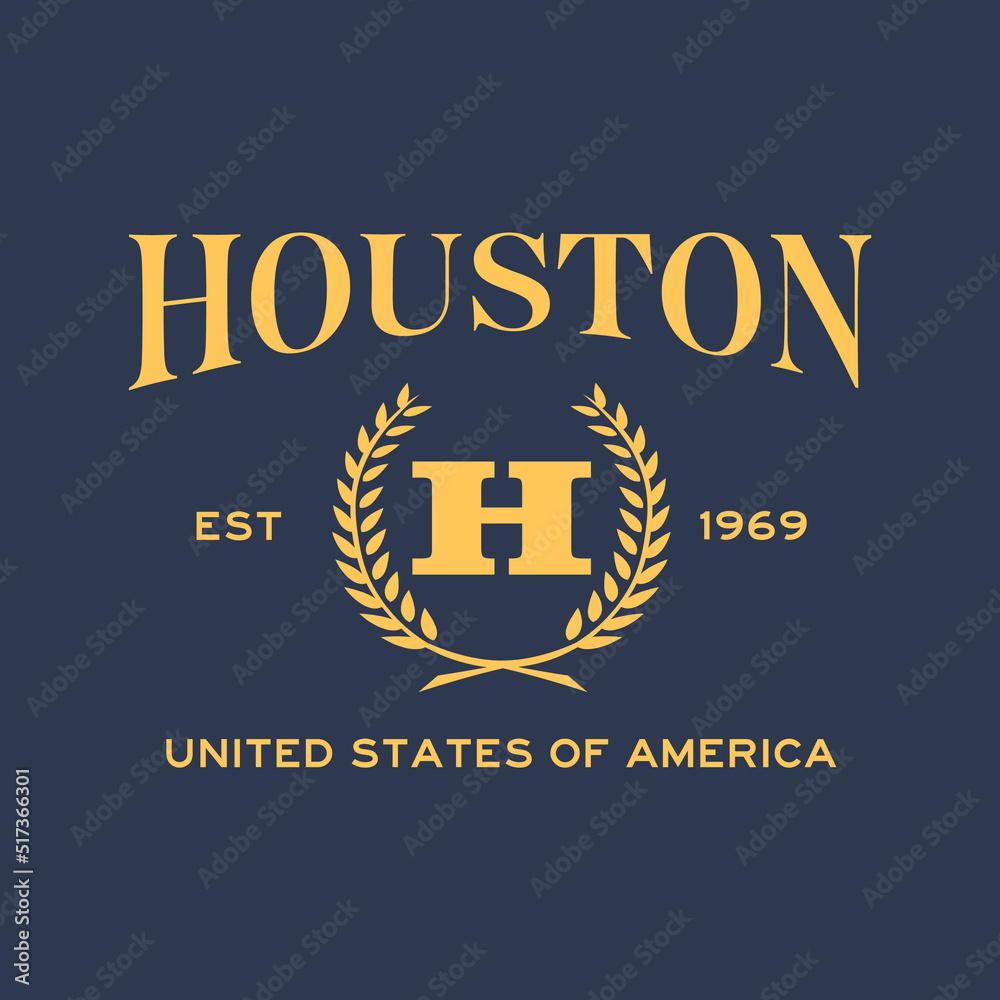 Athletic team state of Houston, Texas. Typography graphics for sportswear  and apparel. Vector print design. Stock Vector | Adobe Stock