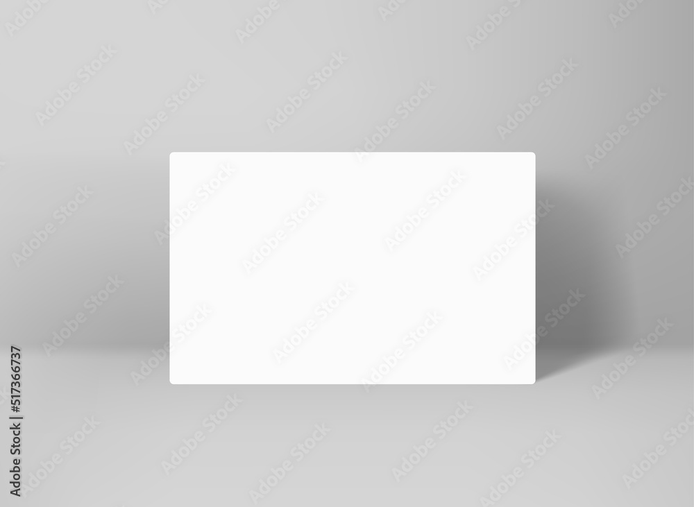 White business card template. 3d vector mockup for branding White business card template. 3d vector mockup for branding