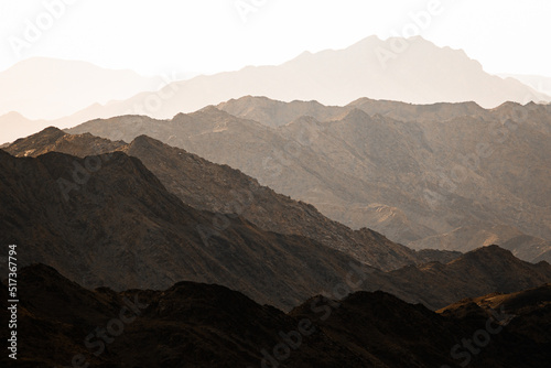 Mountain Layers in Golden Sunlight