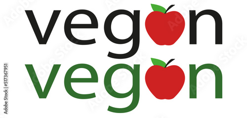 vegetarian labeling in flat style 