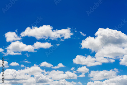 White clouds in the blue sky nature on sky background