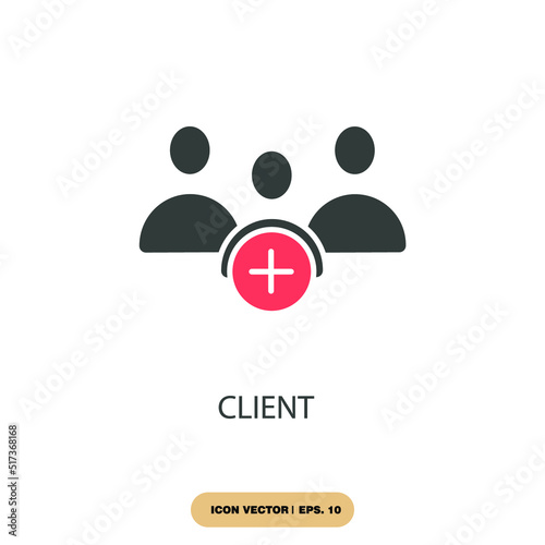 client icons symbol vector elements for infographic web