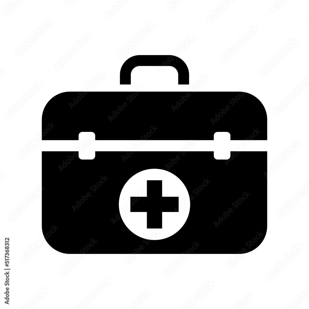 First aid kit icon symbol. Vector cross safety medical treatment help First aid kit icon symbol. Vector cross safety medical treatment help