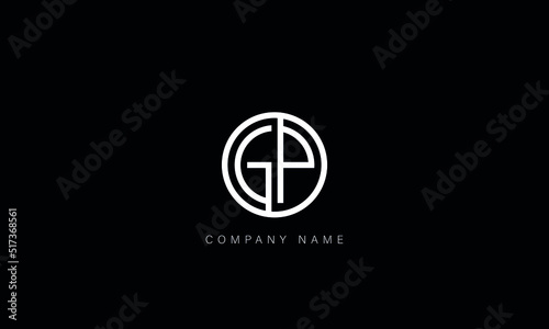 GP, PG Abstract Letters Logo Monogram