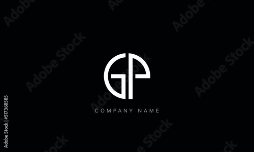 GP, PG Abstract Letters Logo Monogram