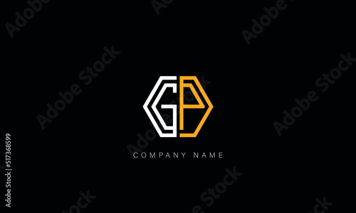 GP, PG Abstract Letters Logo Monogram