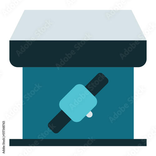 watch shop icon on transparent background