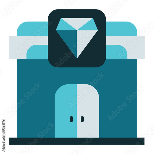 jewelery shop icon on transparent background