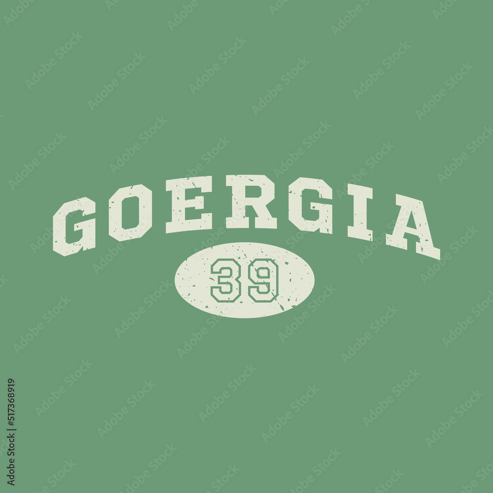 Georgia design for t-shirt. College tee shirt print. Typography graphics for sportswear and apparel. Vector illustration. Georgia design for t-shirt. College tee shirt print. Typography graphics for sportswear and apparel. Vector illustration.