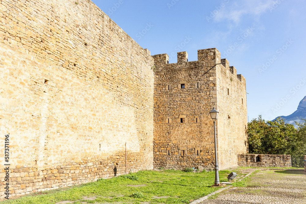 the medieval castle of Aínsa (Aínsa-Sobrarbe), Sobrarbe, province of Huesca, Aragon, Spain