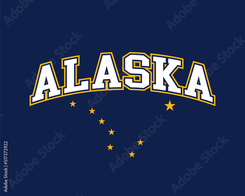 T-shirt stamp graphic, Sport wear typography emblem Alaska vintage tee print, athletic apparel design shirt graphic print