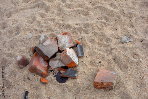 broken shell on the sand