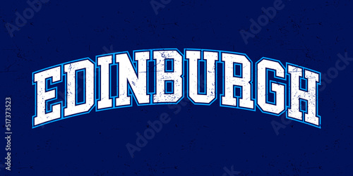 T-shirt stamp graphic, Scotland Sport wear typography emblem Edinburgh vintage tee print, athletic apparel design shirt graphic print