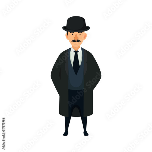 British man vector illustration in classic fashion style