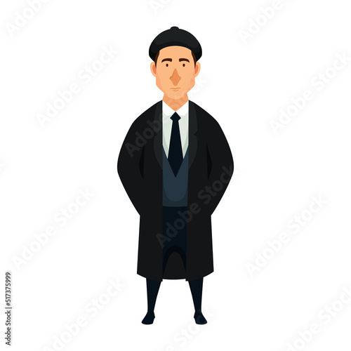 British man vector illustration in classic fashion style