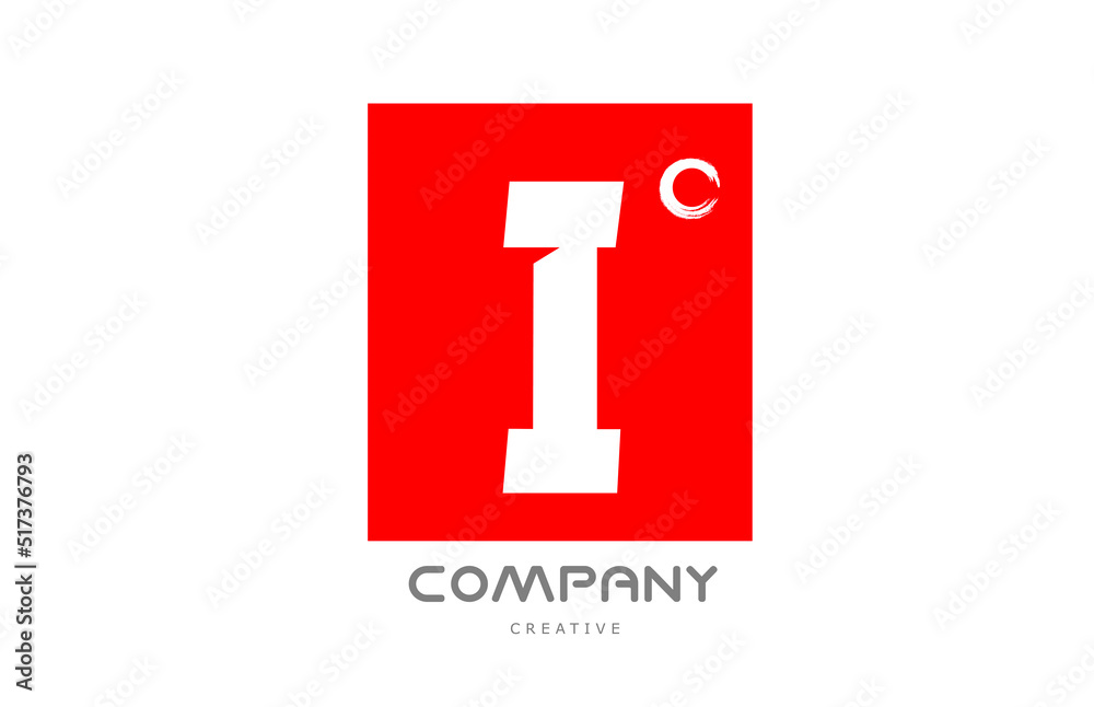 red I alphabet letter logo icon design with japanese style lettering. Creative template for business and company red I alphabet letter logo icon design with japanese style lettering. Creative template for business and company