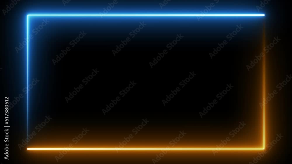 Neon effect rectangle frame Loop background 4K Neon effect rectangle frame Loop background 4K