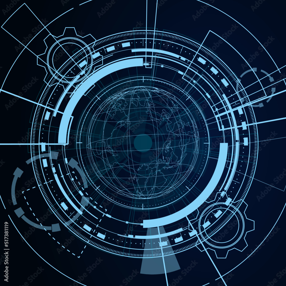 Sci fi futuristic user interface, HUD, Technology abstract background , Vector illustration. Sci fi futuristic user interface, HUD, Technology abstract background , Vector illustration.