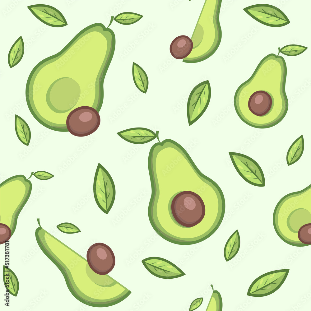 Samless repeated pattern with avocado Samless repeated pattern with avocado