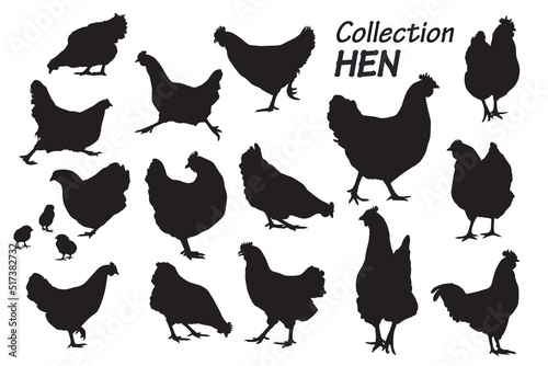 hen silhouettes